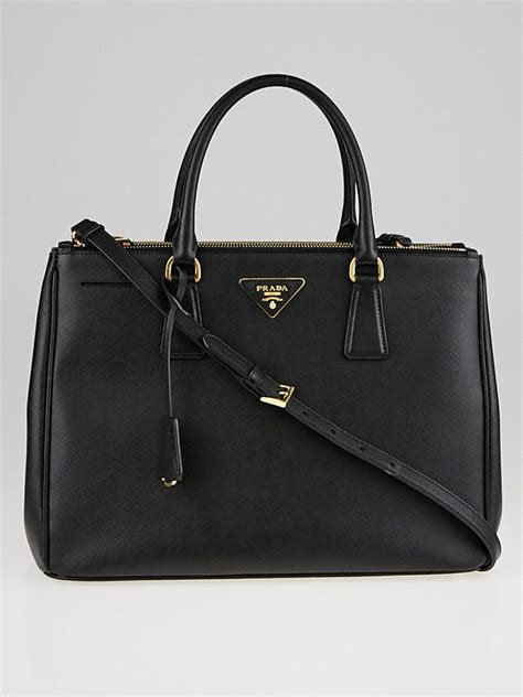 prada saffiano lux leather double zip medium tote|prada saffiano crossbody black.